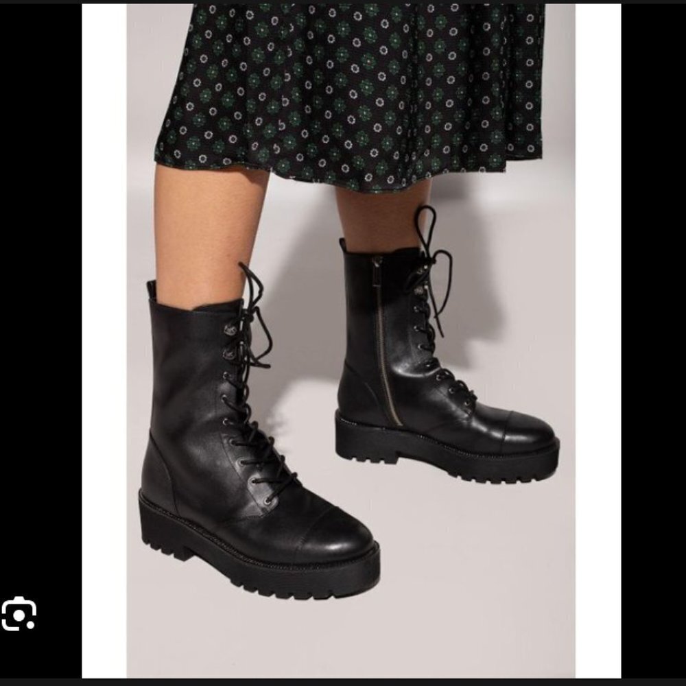 MICHAEL MICHAEL KORS Bryce Leather Platform Combat Boot